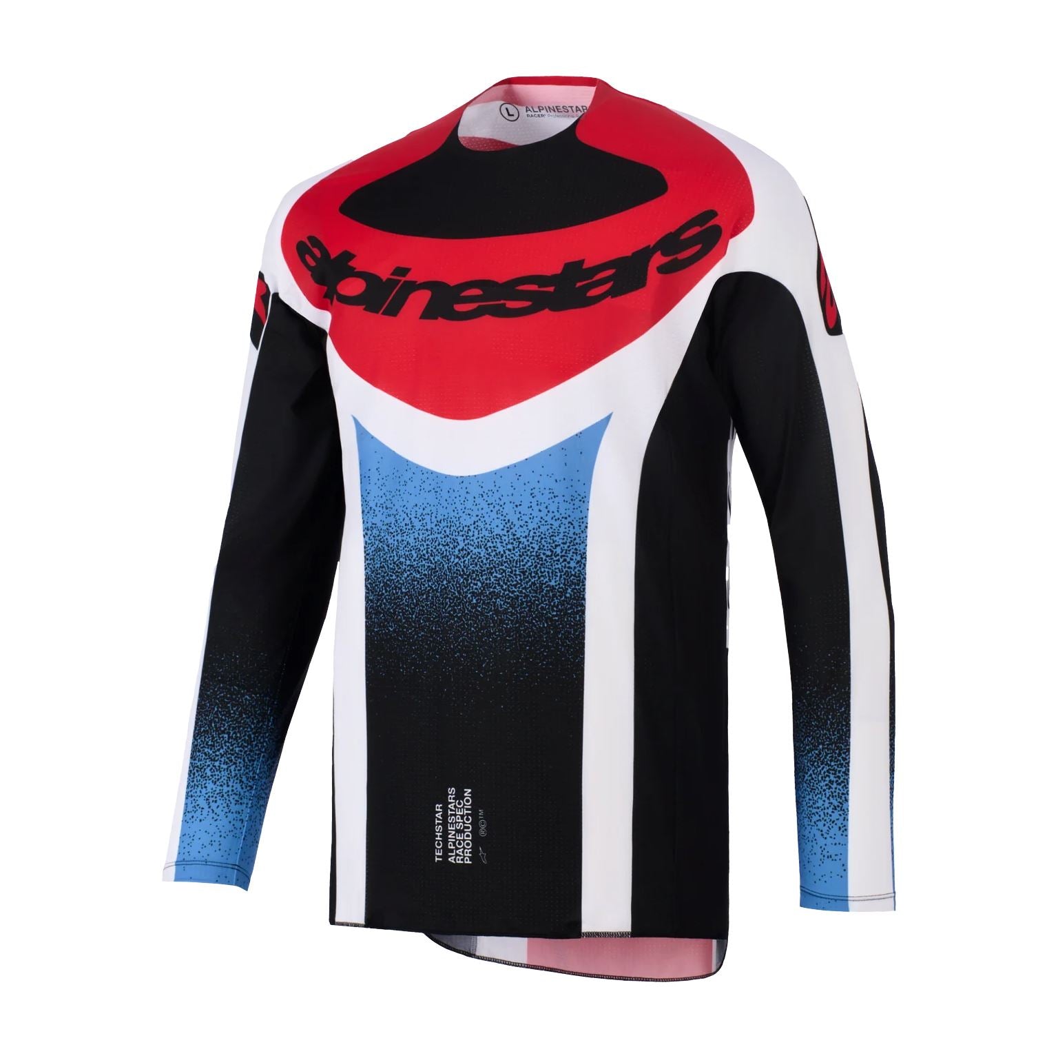 Alpinestars 2026 Techstar Knif Motocross Jersey Black White Red
